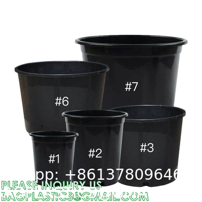 Multi Drainage Holes, Plastic Black Square Plant Flower Nursery Pot, Planter Plant Flower Seedling Nursery Pots