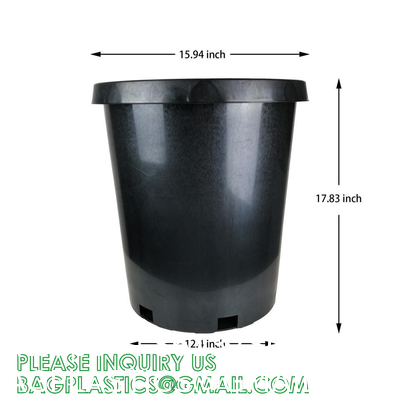 Multi Drainage Holes, Plastic Black Square Plant Flower Nursery Pot, Planter Plant Flower Seedling Nursery Pots