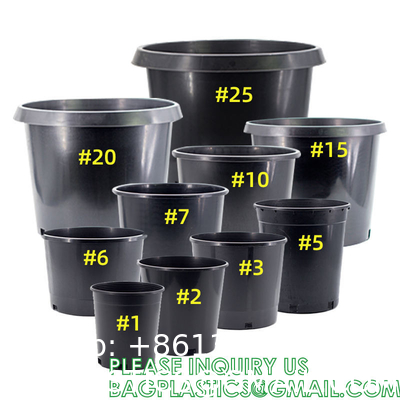 Multi Drainage Holes, Plastic Black Square Plant Flower Nursery Pot, Planter Plant Flower Seedling Nursery Pots