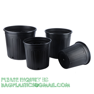 Multi Drainage Holes, Plastic Black Square Plant Flower Nursery Pot, Planter Plant Flower Seedling Nursery Pots