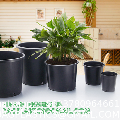 Multi Drainage Holes, Plastic Black Square Plant Flower Nursery Pot, Planter Plant Flower Seedling Nursery Pots
