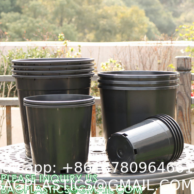 Multi Drainage Holes, Plastic Black Square Plant Flower Nursery Pot, Planter Plant Flower Seedling Nursery Pots
