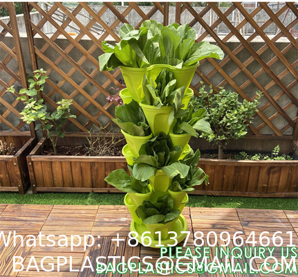 Stackable Planter, Vertical Garden Planter, Strawberry Planter, Indoor/Outdoor, 5 Tier Garden Tower, Herb Plant