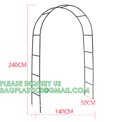 Metal Garden Arbor Wedding Arch, Combination for Various Climbing Plants, Rose Vines, Bridal Party Decorati