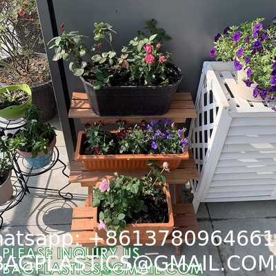 Wood Plant Stand Ladder Plant Shelf, Flower Pot Display Rack Freestanding Planter Holder for Organizer Multiple