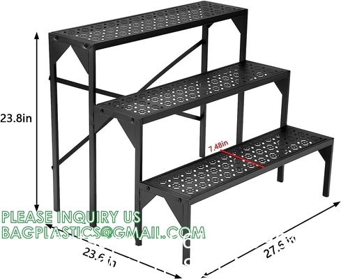 Metal Plant Stand Garden Display Shelf Flower Pot Holder Storage Organizer Rack Indoor Home Outdoor Patio Balcony