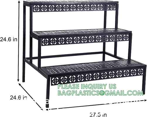 Metal Plant Stand Garden Display Shelf Flower Pot Holder Storage Organizer Rack Indoor Home Outdoor Patio Balcony