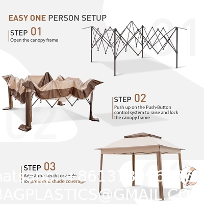 11x11 Pop-Up Instant Gazebo Tent with Mosquito Netting Outdoor Canopy Shelter with 121 Square Feet of Shade