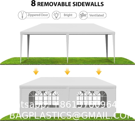 Outdoor Wedding Party Tent Camping Shelter Gazebo Canopy Removable Sidewalls Easy Set Gazebo BBQ Pavilion Canopy