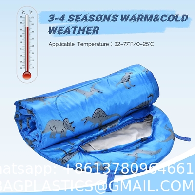 Outdoor Camping Children Sleeping Bag, Fit Boys and Girls 4 Season Comfortable Compact Sleeping Bag Mummy Camping