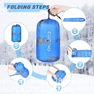 Outdoor Camping Children Sleeping Bag, Fit Boys and Girls 4 Season Comfortable Compact Sleeping Bag Mummy Camping
