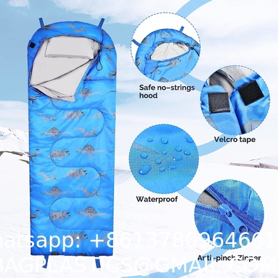 Outdoor Camping Children Sleeping Bag, Fit Boys and Girls 4 Season Comfortable Compact Sleeping Bag Mummy Camping