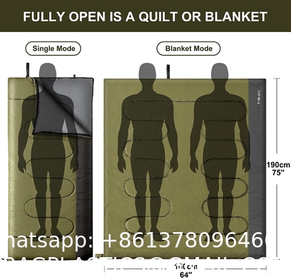 Envelope Military Sleeping Bags, Compression Sack for Cold Weather Travel, Camping, Hiking, Outdoor, Backpacking