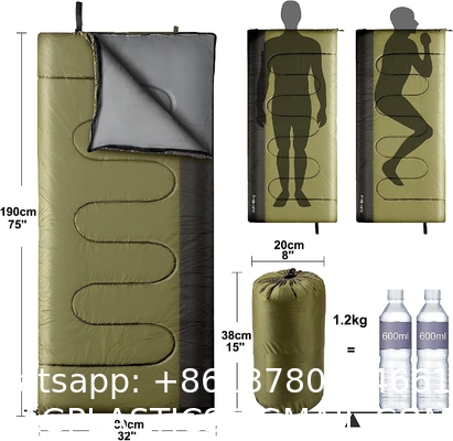 Envelope Military Sleeping Bags, Compression Sack for Cold Weather Travel, Camping, Hiking, Outdoor, Backpacking