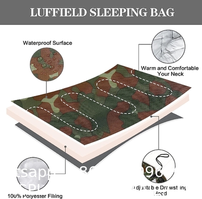 Envelope Military Sleeping Bags, Compression Sack for Cold Weather Travel, Camping, Hiking, Outdoor, Backpacking