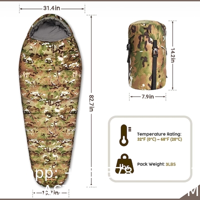 Envelope Military Sleeping Bags, Compression Sack for Cold Weather Travel, Camping, Hiking, Outdoor, Backpacking