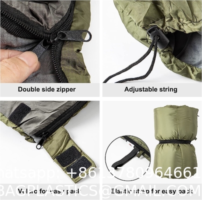Envelope Military Sleeping Bags, Compression Sack for Cold Weather Travel, Camping, Hiking, Outdoor, Backpacking