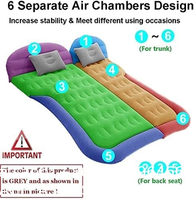 SUV Mattress Camping Bed Cushion Pillow - Inflatable Thickened Car Air Bed with Pump Portable Sleeping Pad Mattr