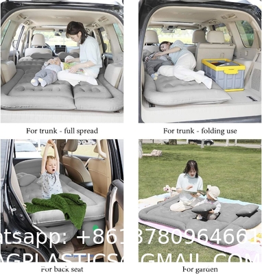 SUV Mattress Camping Bed Cushion Pillow - Inflatable Thickened Car Air Bed with Pump Portable Sleeping Pad Mattr