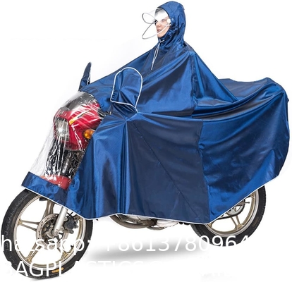 Unisex Adult Rain Poncho Outdoors Bike Ebike Motorcycle Scooter Cycling Jacket Raincoat Hooded Cape, Purple, 6XL