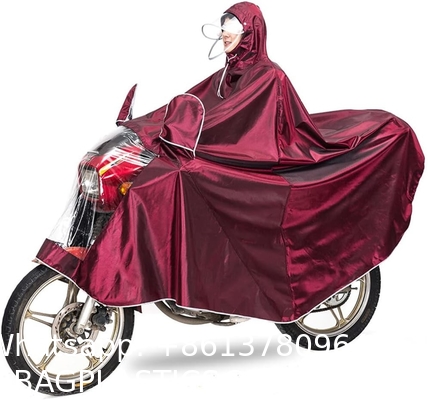 Unisex Adult Rain Poncho Outdoors Bike Ebike Motorcycle Scooter Cycling Jacket Raincoat Hooded Cape, Purple, 6XL