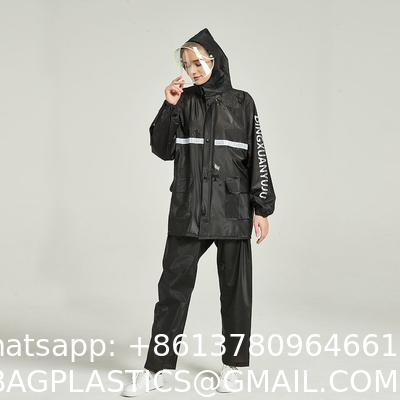 Long Raincoat, Men Rainwear, Motorcycle Riding Recycle Non-disposable Durable Rain Gear Ponchos Raincoats, thick suit