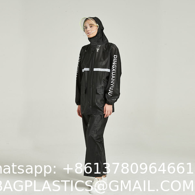 Long Raincoat, Men Rainwear, Motorcycle Riding Recycle Non-disposable Durable Rain Gear Ponchos Raincoats, thick suit