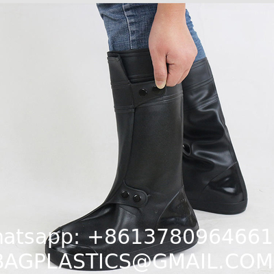 Motorcycle Washable Mens Cycling Plastic Silicone Rain Shoe Cover, Anti-Slip Reusable Rain Shoe Covers Waterproof