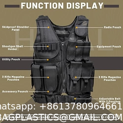 Sports Vest Equipment Security Vest Training Vest Adjustable Lightweight Vest for Law Enforcement Guard Hunting