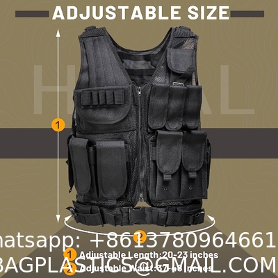 Sports Vest Equipment Security Vest Training Vest Adjustable Lightweight Vest for Law Enforcement Guard Hunting