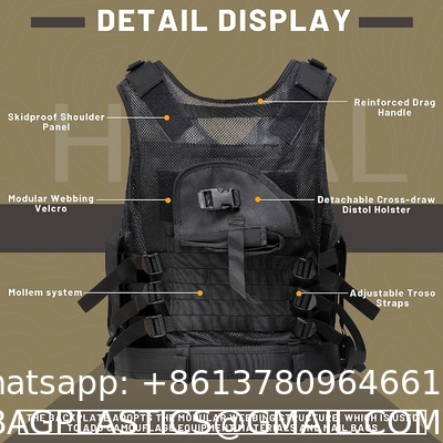 Sports Vest Equipment Security Vest Training Vest Adjustable Lightweight Vest for Law Enforcement Guard Hunting