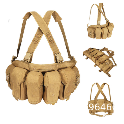 Backcountry Survival Tactical Chest Vest Radio Harness Bag Holster Molle Vest Gear Bag Hunting Waist Bag