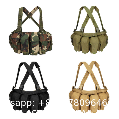 Backcountry Survival Tactical Chest Vest Radio Harness Bag Holster Molle Vest Gear Bag Hunting Waist Bag