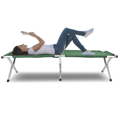 Camping Cot Travel Equipment, Bunk Bed Cots Metal Bunk Cot Steel Frame Camping Bed, Adjustable Foldable Portable