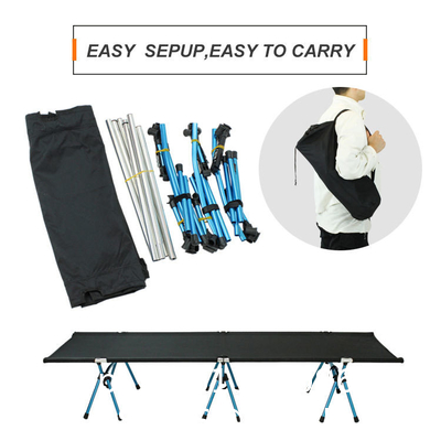 Camping Cot Travel Equipment, Bunk Bed Cots Metal Bunk Cot Steel Frame Camping Bed, Adjustable Foldable Portable
