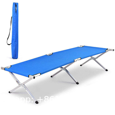 Camping Cot Travel Equipment, Bunk Bed Cots Metal Bunk Cot Steel Frame Camping Bed, Adjustable Foldable Portable
