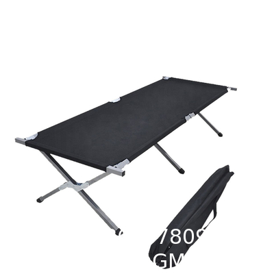 Camping Cot Travel Equipment, Bunk Bed Cots Metal Bunk Cot Steel Frame Camping Bed, Adjustable Foldable Portable