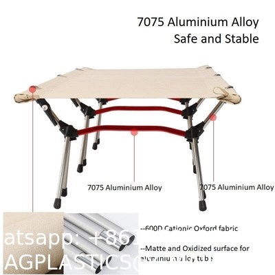 Camping Cot Travel Equipment, Bunk Bed Cots Metal Bunk Cot Steel Frame Camping Bed, Adjustable Foldable Portable