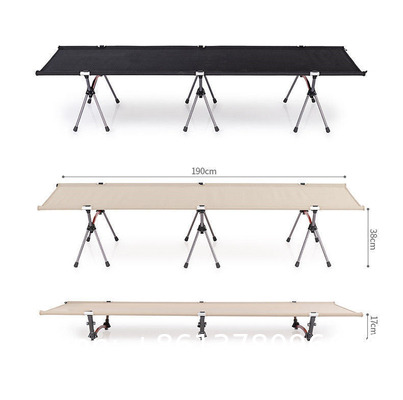 Camping Cot Travel Equipment, Bunk Bed Cots Metal Bunk Cot Steel Frame Camping Bed, Adjustable Foldable Portable