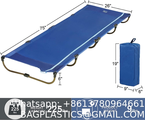 Folding Camping Cot with Storage Bag for Adults, Portable and Lightweight Sleeping Bed for Outdoor Traveling, Hiking