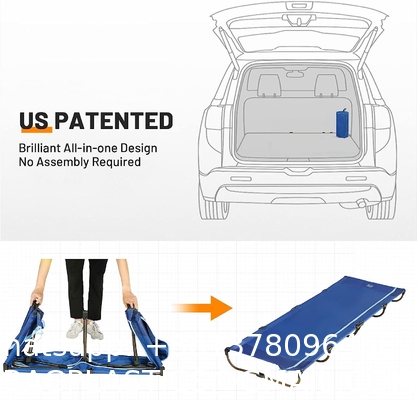 Folding Camping Cot with Storage Bag for Adults, Portable and Lightweight Sleeping Bed for Outdoor Traveling, Hiking