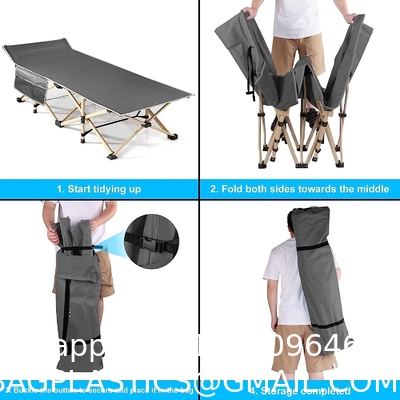 Camping Cot, 450LBS(Max Load), Portable Folding Outdoor Bed with Carry Bag Adults Kids, Heavy Duty Cot Traveling