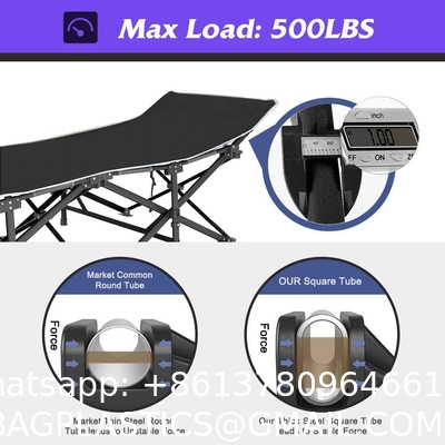Oversized Portable Foldable Outdoor Bed for Adults Kids, Heavy Duty Cot Traveling Gear Supplier, Office Nap, Beach