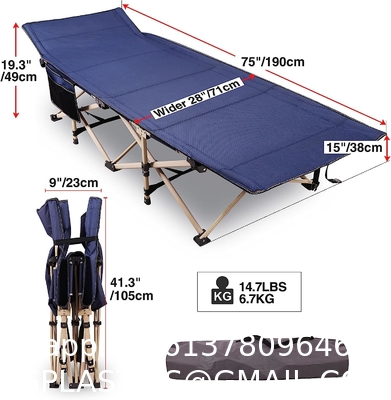 Lightweight Portable Outdoor Products Camping Foldable Comfortable Single Bed Portable Sleeping Cot Camp Office