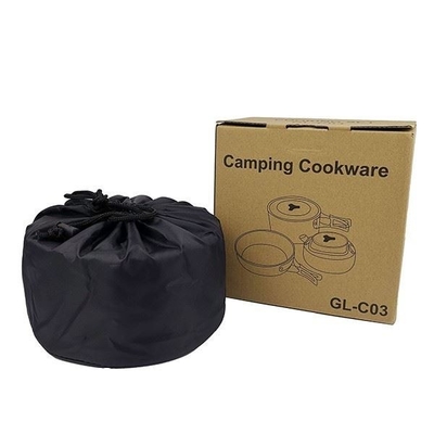 Camping Cookware Pots And Pans, Camping Cookware Mess Kit,Non-Stick Lightweight Pots Set Portable Outdoor Cookware