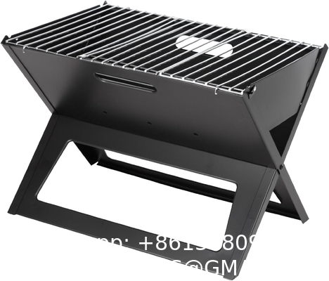 Picnic Outdoor Charcoal Barbecue Grill, Portable Charcoal Grill, Folding Stainless Steel Camping Fire Pit