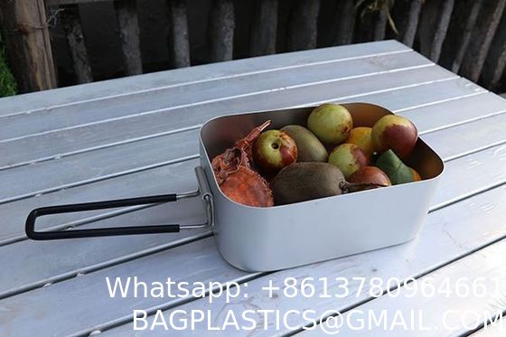 Mess Tin Camping Bento Box ornaments Camping Cookware Kit Lunch Container Steaming Rack Set with Storage Bag Picnic