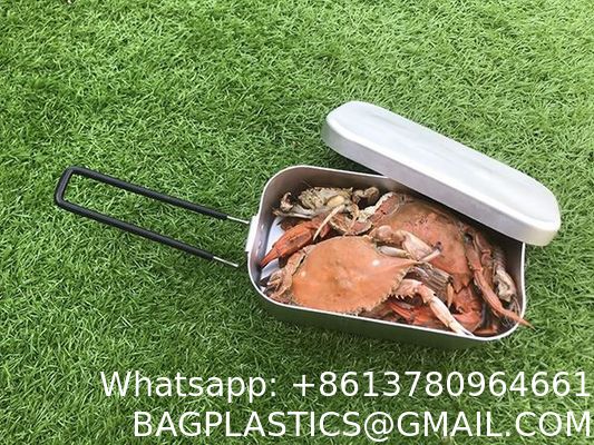 Mess Tin Camping Bento Box ornaments Camping Cookware Kit Lunch Container Steaming Rack Set with Storage Bag Picnic