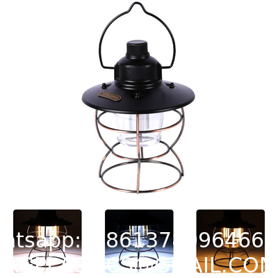 Camping Light Bulb, Iron Abs Type C Rechargeable Power Supply Deluxe Tungsten Portable Led Retro Camping Lights
