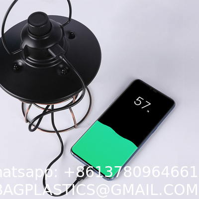 Camping Light Bulb, Iron Abs Type C Rechargeable Power Supply Deluxe Tungsten Portable Led Retro Camping Lights
